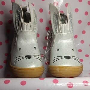 Cat & Jack Bunny Boots - Silver and Tan